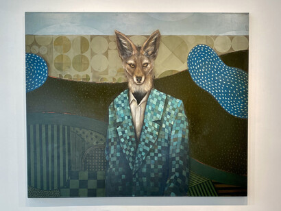 Michele Mikesell, Of watchers, tricksters and the bold, exhibition view. Courtesy of Decorazon Gallery