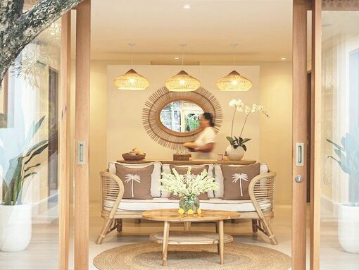 A serene welcome awaits; soft light, natural textures, and calm energy set the tone for retreat and renewal © Photo by Goddess Retreats