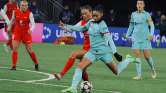 Salma Paralluelo jugando con el FC Barcelona, marzo de 2024