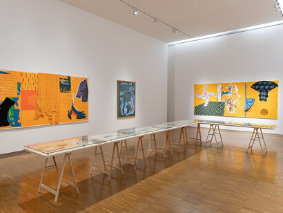 Johanes Zechner and Pedro Serrano, Camuflajes, exhibition view. Courtesy of Neue Galerie Graz