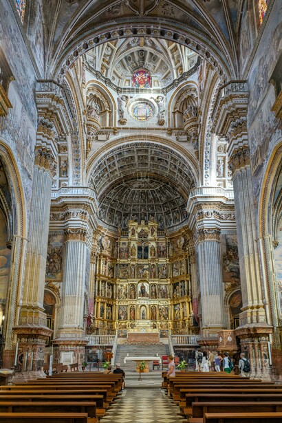 Spain, a stunning church interior adorned with Renaissance art