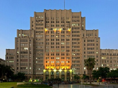A landmark of scientific rigor, the Faculty of Medicine rises amid crisis, still guiding thousands on their path to healing, Buenos Aires, Argentina.