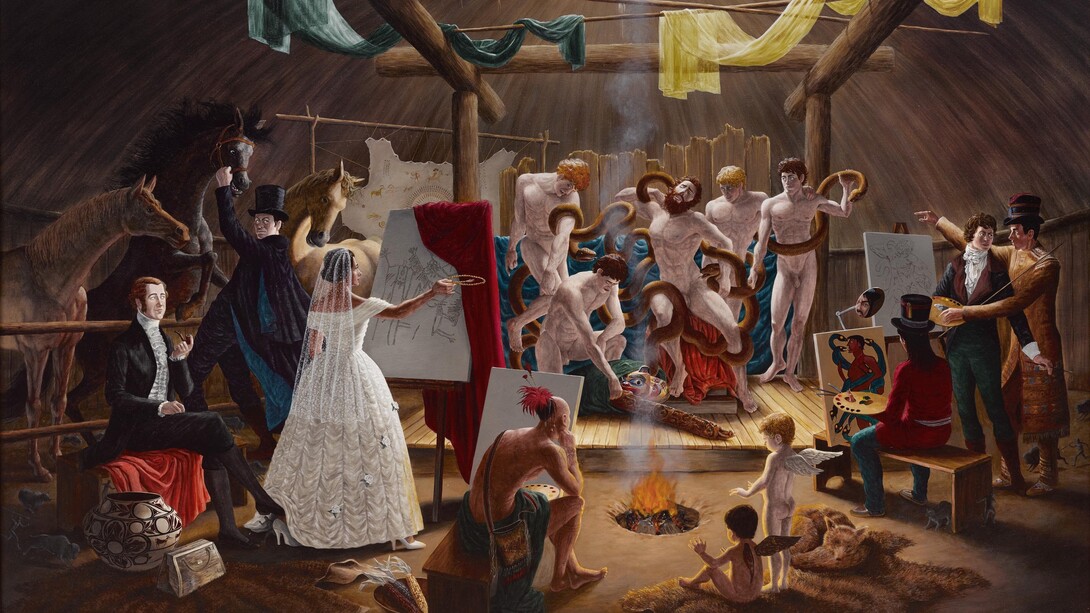 Kent Monkman, The academy (detail), 2008. Courtesy of AGH