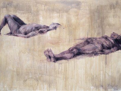 Alessandro Papetti, Pelle, 2014, olio su tela, cm 200x330