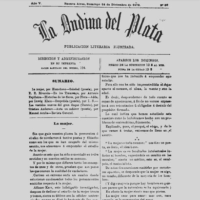 Bajo la forma de crónicas, diálogos y sátiras, La Ondina del Plata transformó el periodismo destinado a mujeres en un territorio de disputa simbólica frente al orden patriarcal del siglo XIX