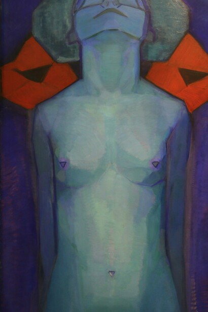 Piet Mondrian, "Evolución (tríptico)", óleo sobre lienzo, 1911