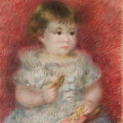 Pierre-Auguste Renoir (1841-1919), Portrait de bébé (Lucien Daudet), 1878, Signed and dated 'Renoir.78' (upper right), Pastel on paper, H. 52.9 cm x W. 42.5 cm, Courtesy of Gladwell & Patterson, London