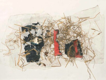 Germano Sartelli, Senza Titolo, paglia e carta bruciata, 1973