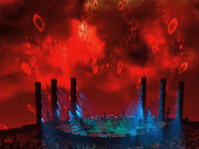 Los algoritmos que definen lo que vemos y escuchamos, las pantallas que siguen nuestros pasos, las huellas digitales que muestran lo que consumimos y hacemos. La banda de rock estadounidense Phish actuando en Sphere in Paradise, Nevada, en abril de 2024. EE. UU.