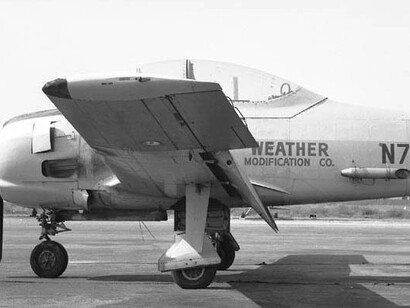 The 1960s U.S. T-28A Trojan served as a pioneering rain-making aircraft for cloud-seeding projects