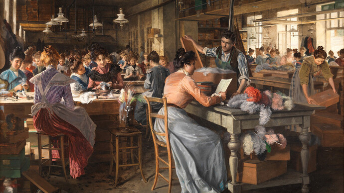 Johann Hamza, Decorative feather factory (detail), 1902. Courtesy of Dom Museum Wien