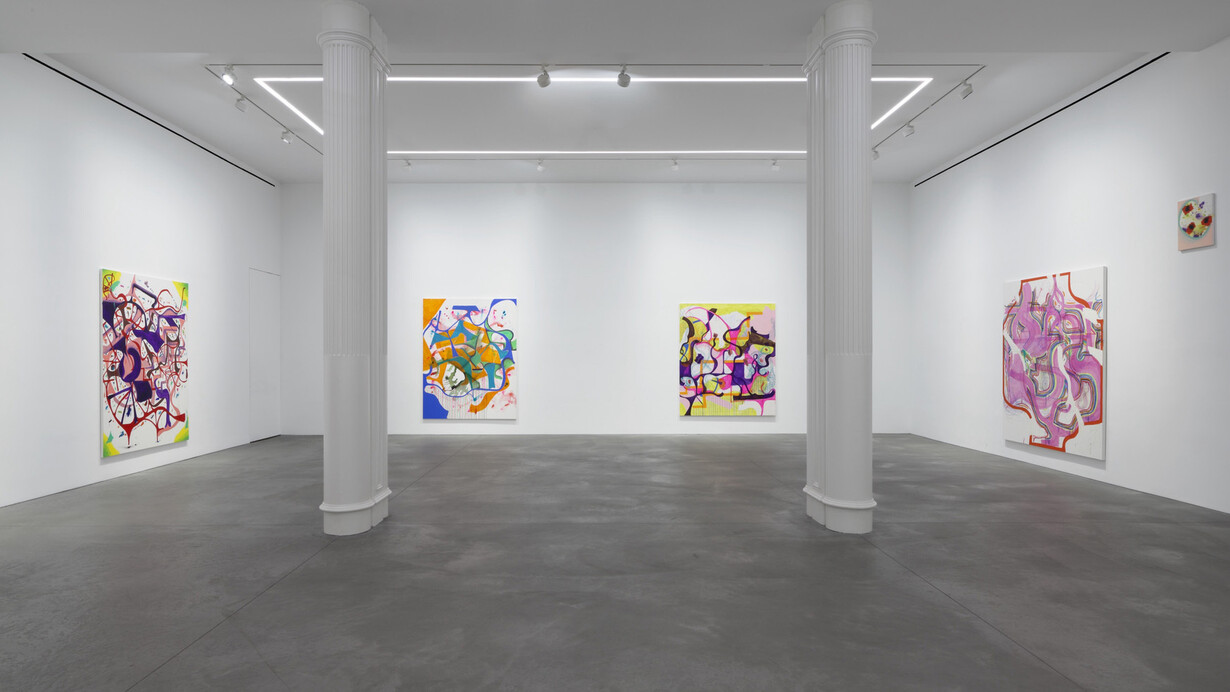 Joanne Greenbaum, Amnesia, exhibition view. Courtesy of Nino Mier Gallery