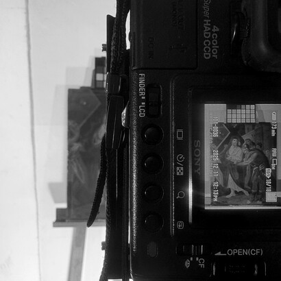 Indagini di diagnostica fotografica: fase di acquisizione delle immagini di riflettografia IR, ph. Istituto Restauro Roma