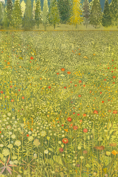 Sky Glabush, Wildflower field (detail), 2025. Courtesy of Philip Martin Gallery