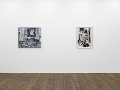 Uwe Wittwer, La cloche dans la forêt (The bell in the grove), exhibition view. Courtesy of Galerie Peter Kilchmann