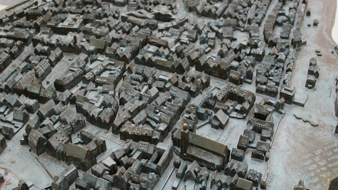 Modelo táctil de la ciudad de Memmingen, Baviera, Alemania