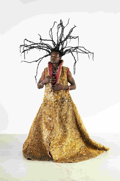 Prince Toffa, Robe mégots, 2019. Courtesy of Galerie Vallois