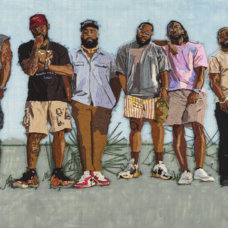 Kandy G Lopez, City boys, 2025. Courtesy of ACA Galleries