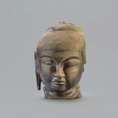 Kousai, Buddha head, 2021. Courtesy of Onishi Gallery