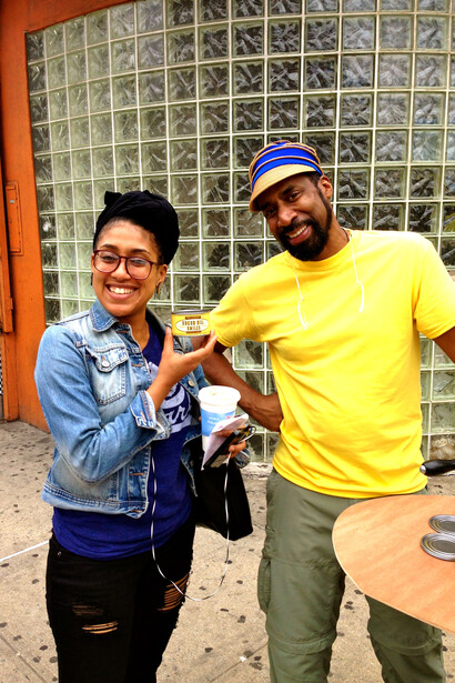 Nari Ward, Sugar Hill Smiles, 2014 for No Longer Empty's exhibition If You Build It, on view June 25-August 10, 2014 in Broadway Housing Communities' Sugar Hill Building. Photo credit: Amelia Golden.