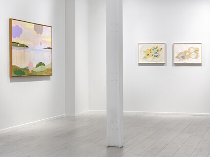 Installation view, Coastal settlers and species from the sea, Andréhn-Schiptjenko Paris, France, 2025. Courtesy of the Artist and Andréhn-Schiptjenko © Alexandra de Cossette