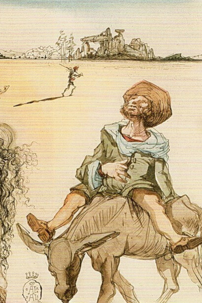 Salvador Dalí, Ilustración para la novela Don Quijote (detalle), 1946