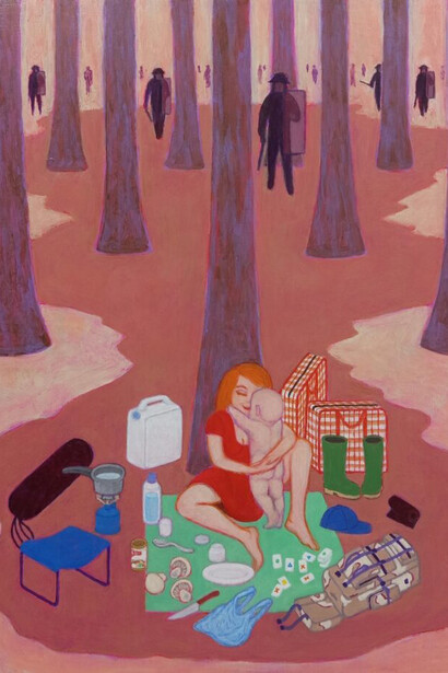 Guillaume Pinard, Tile family (détail), 2025. Avec l'aimable autorisation de la Galerie Anne Barrault