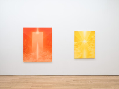 David Benjamin Sherry, Blue ablation, exhibition view. Courtesy of Nicelle Beauchene Gallery