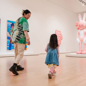 Kaws, Family, exhibition view. Courtesy of San Francisco Museum of Modern Art