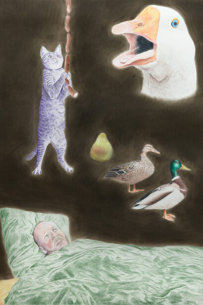 Dennis Tyfus, Don’t talk about them before, during or after a good night of sleep, 2023. Courtesy of David Nolan Gallery