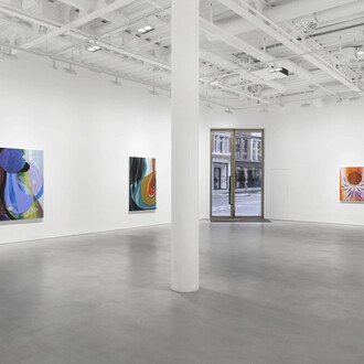 Carrie Moyer, Always Venus, never Mars, exhibition view. Courtesy of Pilar Corrias Gallery