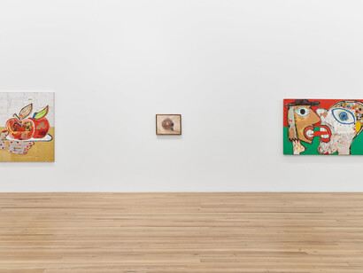 Hadi Falapishi, Gut geelings (Trauma dumps and love bombs), exhibition view. Courtesy of Andrew Kreps Gallery