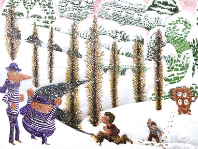 Hervé Di Rosa, Idoles d'hiver (detail), 2025. Courtesy of Galerie Templon