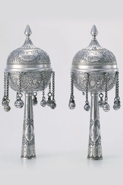 Torah finials, 1800s - 1900s. Courtesy of DIA