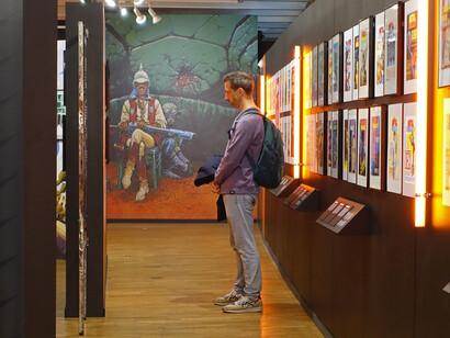 Métal Hurlant, vue de l'exposition. Avec l’aimable autorisation du Comics Art Museum