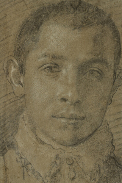 Agostino Carracci, Autoportrait présumé. Courtesy of Louvre Museum