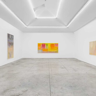 Christopher Le Brun, Moon rising in daylight, exhibition view. Courtesy of Almine Rech