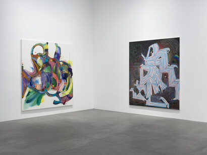 Joanne Greenbaum, Amnesia, exhibition view. Courtesy of Nino Mier Gallery