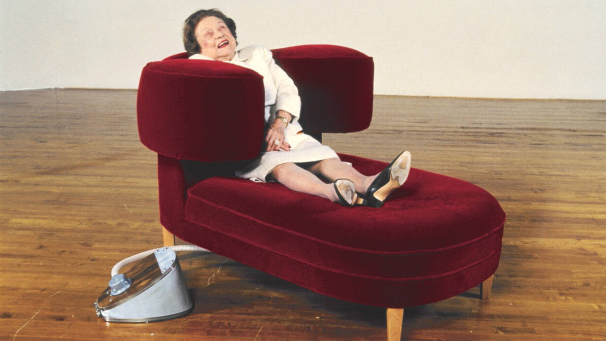 Wendy Jacob, inspired by Temple Grandin, Squeeze chair (chaise longue), 1998. Courtesy of V&A Museum of Childhood