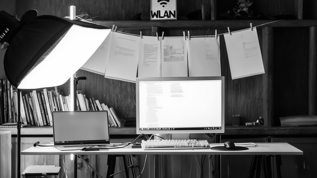 Arbeitsplatz eines Schriftstellers