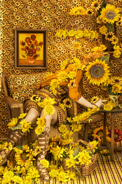 Patty Carroll, Sunflower girl (detail), 2018. Courtesy of Catherine Couturier Gallery