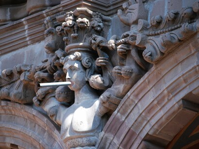 Architectural detail in Santiago de Querétaro, México © Photo by Jane Ammeson