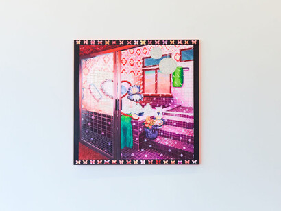 Rachael Tarravechia, Heaven sent, vue de l'exposition. Avec l'aimable autorisation de Ceysson & Bénétière