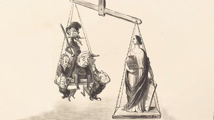 A French lithograph illustrating the concept of universal suffrage, featuring individuals from various social classes and occupations casting their votes