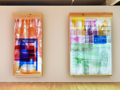 Robert Rauschenberg, Celebrating four decades of innovation and collaboration, exhibition view. Courtesy of Gemini G.E.L. at Joni Moisant Weyl