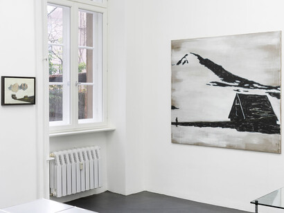 Dieter Mammel, Schnee, ausstellungsansicht. Mit freundlicher genehmigung der Galerie Poll