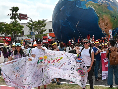 Global Tapestry of Alternatives & Global Alliance for Rights of Nature at March Unificada, Belem @ Ashish Kothari