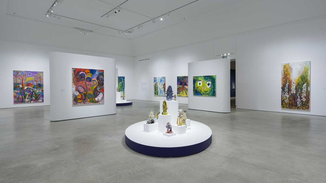 Shara Hughes, Inside outside, exhibition view. Courtesy of Norton Museum of Art