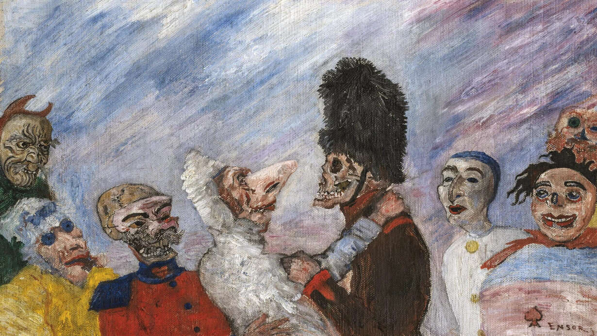 James Ensor, Skeleton arresting masqueraders, 1891. Courtesy of Arp Museum
