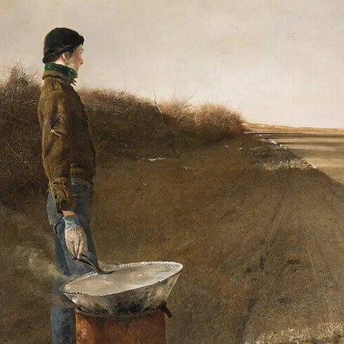 Andrew Wyeth, Castañas asadas (1956, detalle)
